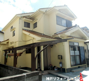 明石市外壁塗装施工例施工後