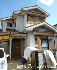 明石市外壁塗装施工例施工前