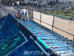神戸市垂水区屋根葺き替え写真
